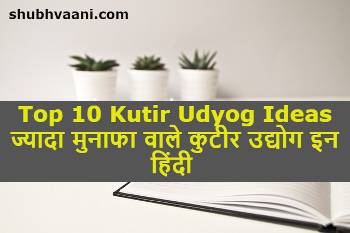 Top 10 Kutir Udyog Ideas in hindi